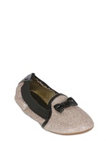 Thumbnail for your product : Yosi Samra Glitter And Patent Loafers