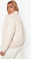 Thumbnail for your product : boohoo Plus Funnel Neck Puffer Jacket