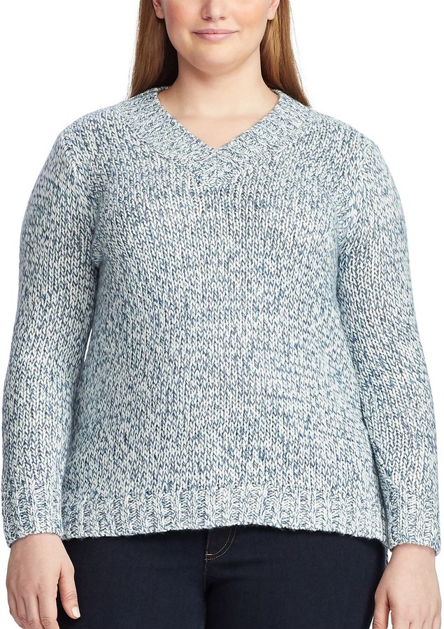 plus size v neck sweaters