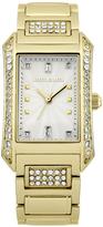 Thumbnail for your product : Karen Millen Gold Plated Stainless Steel Crystal Set Square Ladies Watch