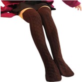 Thumbnail for your product : Toamen Women Girls Knitted Wool Socks Women's Cable Knit Over knee Long Boot Winter Warm Thigh-High Soft Socks Leggings Soft Bed Floor Socks