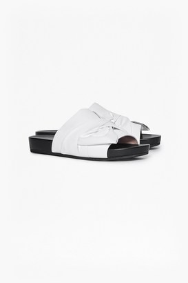 French Connection Shida Bow Leather Sliders