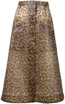 Christopher Kane - jupe imprimée léopard - women - Polyuréthane - 42