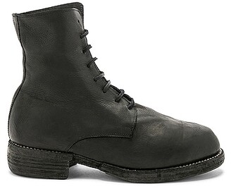 Guidi Leather Lace Up Boots in Black