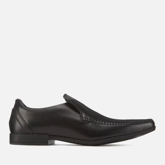 clarks leather slip ons