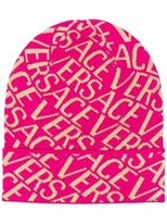 Thumbnail for your product : Versace Intarsia-Knit Logo Beanie