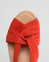Thumbnail for your product : ASOS Design JANEL Wide Fit Suede Summer Shoes-Red