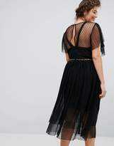 Thumbnail for your product : Truly You Tulle Ruffle Dress With Eyelet Detail