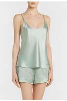 Thumbnail for your product : La Perla Silk Mint Green Silk Camisole