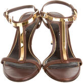 Thumbnail for your product : Tom Ford Metal-Accented Leather Sandals