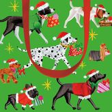 Thumbnail for your product : Caspari Christmas Pups Large Gift Bag