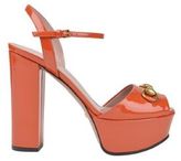 Thumbnail for your product : Gucci Vernice Crystal Patent Sandals