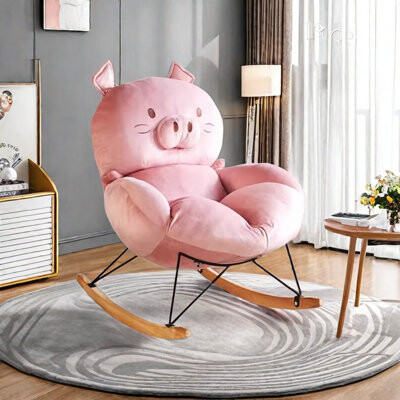 Comfort Zone Furniture.e Cute Piglet Rocking Chair Living Room Casual Rocking Chair