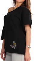 Thumbnail for your product : e.vil Womens Crewneck Top Black Embellished Crystals Candy