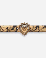 Thumbnail for your product : Dolce & Gabbana Jacquard Devotion belt