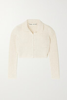 Cropped Cotton-blend Crochet Shirt -  