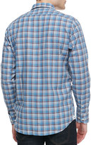 Thumbnail for your product : Neiman Marcus Plaid Poplin Button-Down Shirt, Blue