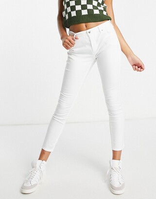 Topshop Leigh jeans in white - ShopStyle