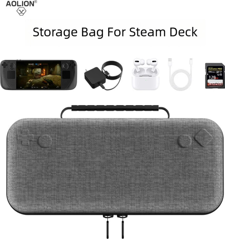 aolion Portable EVA Storage Bag For Steam Deck For Nintend Switch OLED Game Console Storage Travel Carrying Case For Switch Accessorie