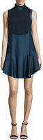 Thumbnail for your product : Camilla And Marc Sleeveless High-Neck Flounce Cocktail Dress