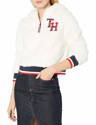 Tommy Hilfiger Women's Half Zip Sherpa Hooded Jacket - ShopStyle  Sweatshirts & Hoodies