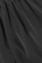 Thumbnail for your product : Vince Gathered Satin-crepe Top - Black
