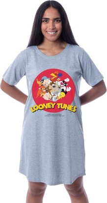 Intimo Looney Tunes Womens' Characters Bugs Bunny Nightgown Sleep Pajama Dress (Large)