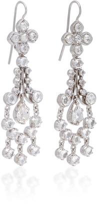 Nam Cho 18K White Gold Sapphire Earrings