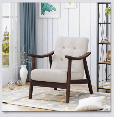 Comfortable Club Chair For Relaxation And Reading, Enhancing Home Ambiance With Plush Padding And Classic Design
