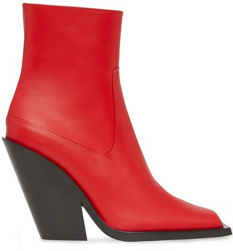 red heeled boots uk