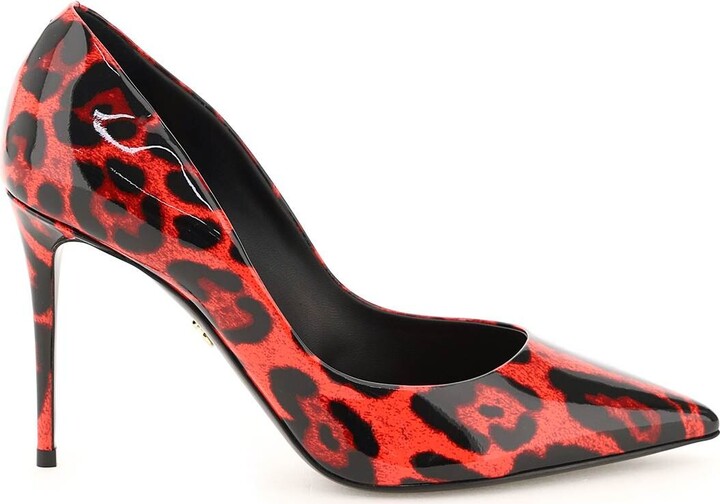 leopard print and red shoes