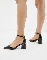 asos design speakeasy pointed mid heels