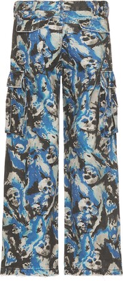 ERL UNISEX SKULL CARGO PANTS WOVEN