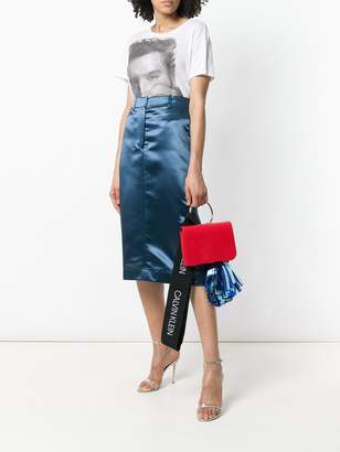 Calvin Klein contrast clutch bag