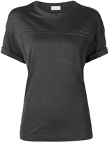 Thumbnail for your product : Brunello Cucinelli embroidered-trim T-shirt
