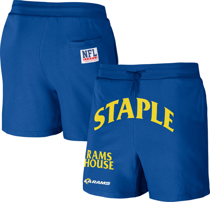 Staple Men's NFL x Royal Los Angeles Rams Throwback Vintage Wash Fleece Shorts
