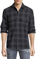 Thumbnail for your product : Marcelo Burlon County of Milan Sham Jaguar-Print Flannel Plaid Shirt