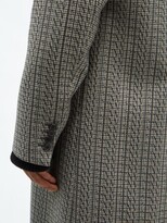 Thumbnail for your product : Valentino Times-print Check Wool-twill Overcoat - Grey