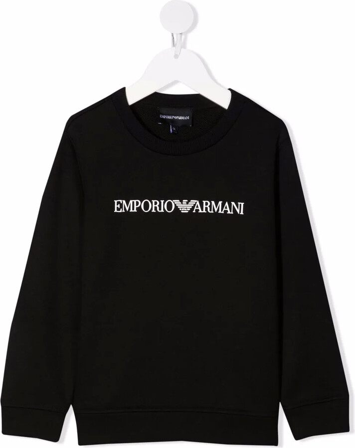 Emporio Armani Kids Logo-Print Crewneck Sweatshirt