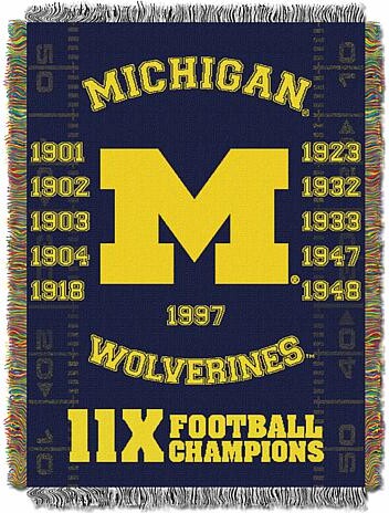 Northwest Officially Licensed NCAA Commemorative Throw - Michigan