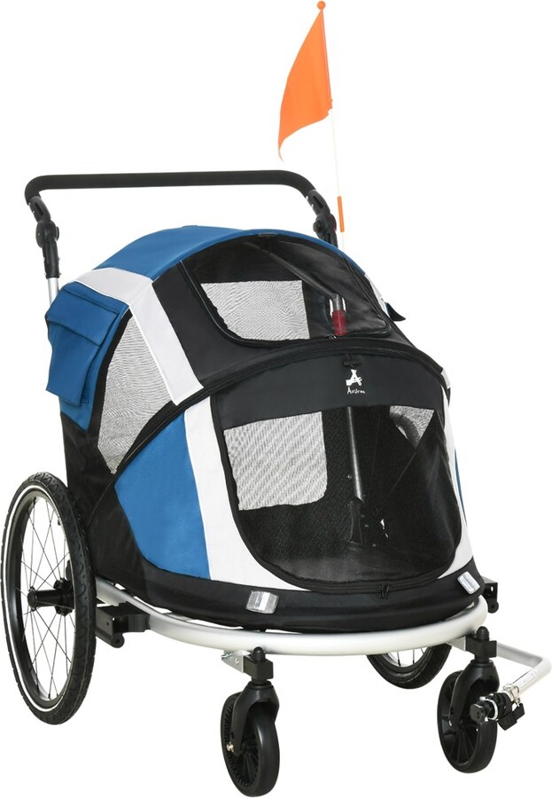 Aosom 2in1 Pet Bike Trailer, Dog Stroller, Small Pet Bicycle Cart