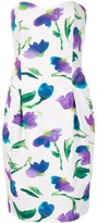 Thumbnail for your product : Christian Dior Pre-Owned Strapless Floral Print Dress