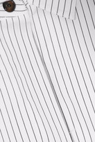Thumbnail for your product : Sandy Liang Lena Lace-up Pinstriped Cotton-poplin Shirt