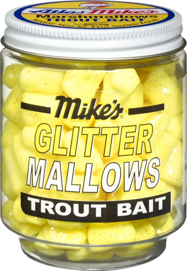 Atlas Mike's Glitter Mallows Trout Bait, Yellow
