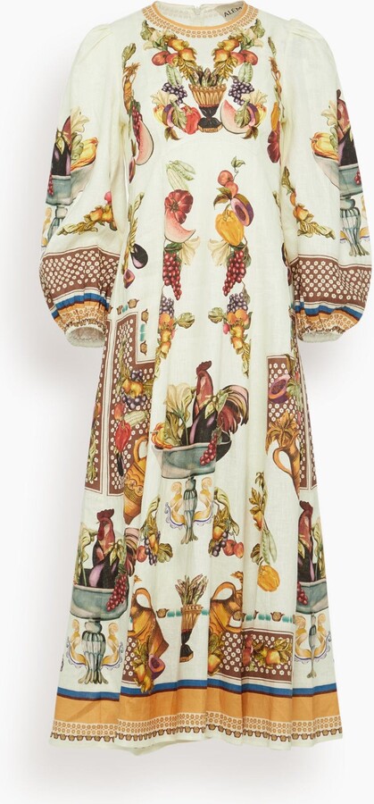 ALÉMAIS Mercado Midi Dress in Multi