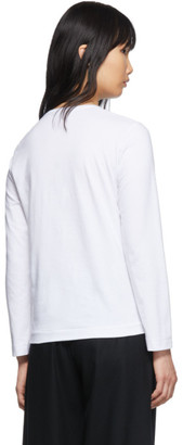 Comme des Garcons White Logo Long Sleeve T-Shirt