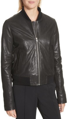 A.L.C. Edison Leather Jacket with Removable Hooded Inset