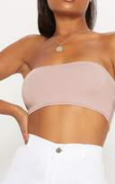 Thumbnail for your product : PrettyLittleThing Petrol Blue Cotton Stretch Bandeau Crop Top