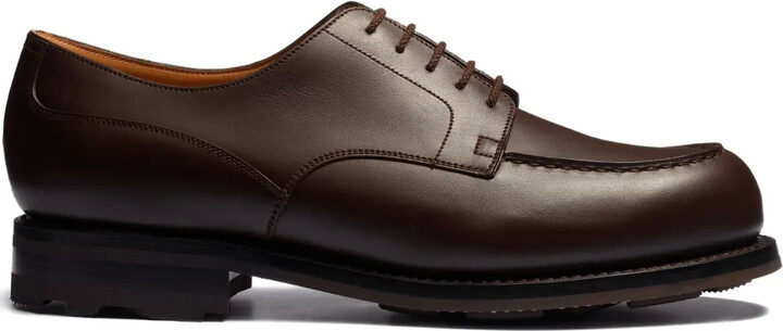 JM WESTON Rounded-Toe Leather Derby Shoes