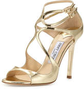 Thumbnail for your product : Jimmy Choo Lang Metallic Leather Sandal